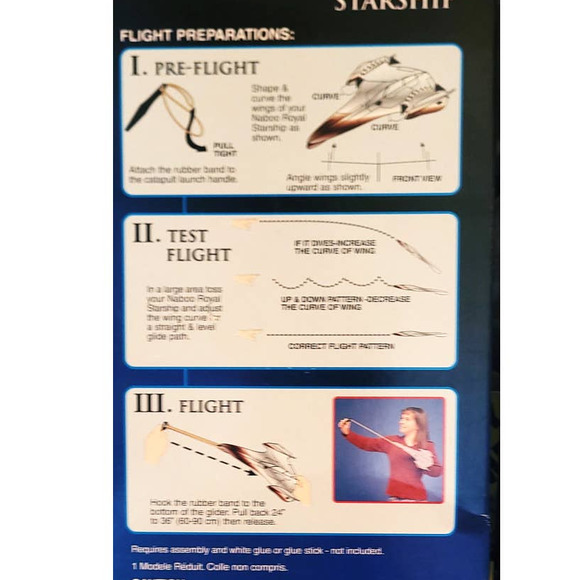 1999 Star Wars Naboo Royal Starship Catapult Flying Model Kit - Picture 6 of 9